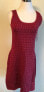 Inc International Concepts Printed Scoop Neck A Line Dress Red S