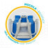 Фото #2 товара Складной стул с подголовником Aktive Синий 55 x 86 x 66 cm (2 штук)