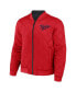 ფოტო #1 პროდუქტის Men's Darius Rucker Collection by Black, Red Minnesota Twins Reversible Full-Zip Bomber Jacket