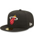 ფოტო #4 პროდუქტის Men's Black Miami Heat 3x NBA Finals Champions Pop Sweat 59FIFTY Fitted Hat