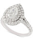ფოტო #1 პროდუქტის Diamond Pear Double Halo Engagement Ring (2 ct. t.w.) in 14k White Gold