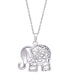 Фото #1 товара Macy's diamond Accent Silver-plated Elephant Pendant Necklace
