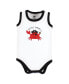 ფოტო #3 პროდუქტის Baby Boys Cotton Sleeveless Bodysuits, Pirate Shark