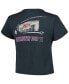 Women's Charcoal KISS Destroyer Tour '76 Graphic Shrunken T-shirt