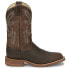 Justin Boots Bender 11" Square Toe Cowboy Mens Brown BR5348