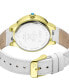 ფოტო #2 პროდუქტის Women's Astor II White Leather Watch 38mm