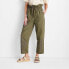 Фото #1 товара Women's High-Waisted Eyelet Pants - Future Collective with Jenny K. Lopez Olive