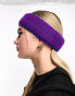 My Accessories London fair isle knitted headband in purple lila - фото #2