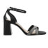 Фото #1 товара Nina Quinley Rhinestone Ankle Strap Dress Womens Black Dress Sandals QUINLEY-LS