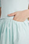 Kız Çocuk Pamuklu Kısa Kollu Elbise C2179A824SM
