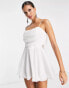 Фото #4 товара ASOS DESIGN corset mini dress with soft cowl front in white