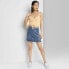 Women's Seamed Denim Mini Skirt - Wild Fable™ Blue Size 10