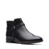 Фото #2 товара Clarks Trish Strap 26163613 Womens Black Leather Ankle & Booties Boots