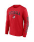 Men's Red Georgia Bulldogs Distressed Arch Over Logo Long Sleeve T-shirt
