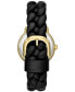 Women's Lily Avenue Three Hand Black Leather Watch 34mm