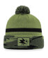 Фото #1 товара Men's Camo San Jose Sharks Military-Inspired Appreciation Cuffed Knit Hat with Pom