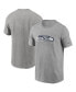 Фото #2 товара Men's Heathered Gray Seattle Seahawks Primary Logo T-shirt