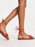 Фото #2 товара ALDO Seazen crotchet lace up sandals in bright orange