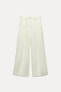 WIDE-LEG LINEN-BLEND TROUSERS