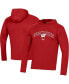 Фото #1 товара Men's Red Wisconsin Badgers 2023 Sideline Tech Hooded Raglan Long Sleeve T-shirt