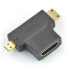 Фото #1 товара HDMI - microHDMI - miniHDMI adapter