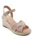 Фото #1 товара Women's Shandra Ankle Strap Round Toe Wedge Sandals