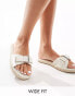 Фото #1 товара RAID Wide Fit Ruheen flat espadrille sandals in off white