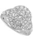 ფოტო #1 პროდუქტის Diamond Oval Cluster Engagement Ring (2 ct. t.w.) in 14k White Gold