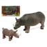 Фото #1 товара Игровой набор BB Fun Набор диких животных Носорог (2 шт) Wild Animals (Дикие животные)