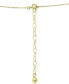 ფოტო #3 პროდუქტის Cubic Zirconia Bee Pendant Necklace in 18k Gold-Plated Sterling Silver, 16" + 2" extender, Created for Macy's