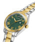 ფოტო #4 პროდუქტის Women's Two Tone Stainless Steel Day and Date Bracelet Watch 36mm