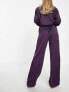 Фото #2 товара JJXX Kira satin dad trousers co-ord in dark purple