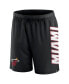 Men's Black Miami Heat Post Up Mesh Shorts