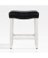 24" Upholstered Saddle Seat Counter Stool