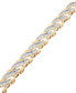 Фото #4 товара Diamond Diagonal Link Bracelet (1 ct. t.w.) in 10k Gold, Created for Macy's