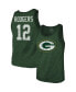 Men's Threads Aaron Rodgers Green Green Bay Packers Name & Number Tri-Blend Tank Top