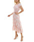 ფოტო #4 პროდუქტის Juniors' Floral Print Puff-Sleeve Midi Dress