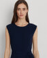 ფოტო #3 პროდუქტის Women's Belted Bubble Crepe Dress