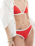 Фото #7 товара Stradivarius bikini top with contrast piping in red