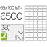 Клейкие этикетки Q-Connect KF15386 Белый 100 Листья 38,1 x 21,2 mm