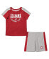 ფოტო #3 პროდუქტის Infant Boys and Girls Boys and Girls Crimson, Heather Gray Alabama Crimson Tide Norman T-shirt and Shorts Set