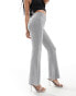 Фото #3 товара Vila Petite flare glitter trouser in silver