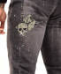 Фото #8 товара Men's Modern Skull Drip Denim Jeans