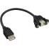 Фото #2 товара InLine USB 2.0 Adapter Cable Type A female / Chassis Connector Type B - 0.2m