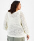 ფოტო #2 პროდუქტის Plus Size Crocheted Sweater