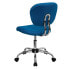 Фото #2 товара Mid-Back Turquoise Mesh Swivel Task Chair With Chrome Base
