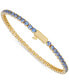 Gold-Tone Color Crystal Bangle Bracelet