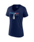 ფოტო #3 პროდუქტის Women's Navy Colorado Avalanche 2022 Stanley Cup Champions Celebration V-Neck T-shirt