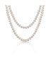 Flapper Hand Knotted Endless Layering Wrapping White Freshwater Cultured Long Rope Pearl Strand Necklace For Women 80 Inch