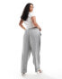 Фото #10 товара ASOS DESIGN Curve tapered tailored trousers with turn up hem in stripe